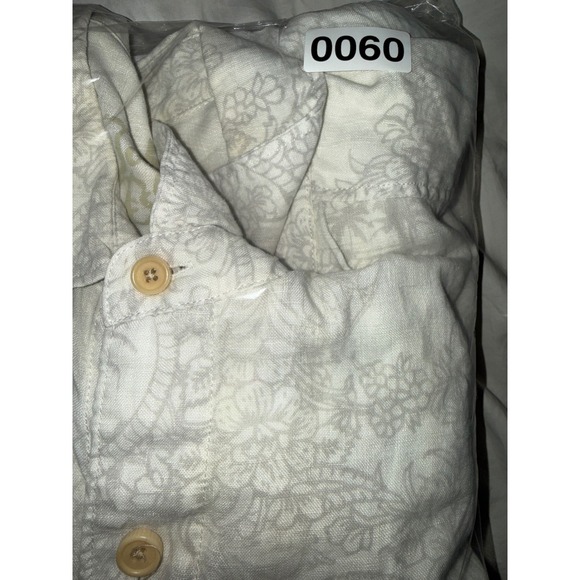 Tommy Bahama Mens XXL 100% Linen Aloha Shirt Palm Leaf Paisley Print - Picture 9 of 9